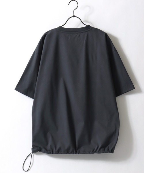 SITRY(シトリー)の「SITRY Drawcord Function T-shirt/別注 吸水速乾 UVカット ストレッチ オーバーサイズ ドローコード 半袖Tシャツ レディース メンズ(Tシャツ/カットソー・メンズ・ホワイト/スミクロ/ブラック・M/L/LL)」の7枚目の写真