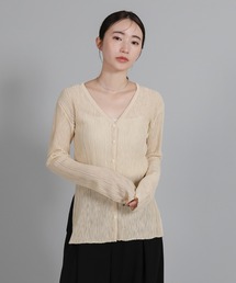 select MOCA Et | 【Et】Sheer Ribbed Deep Side Slit cardigan(カーディガン/ボレロ)
