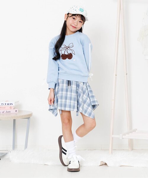 algy（アルジー）の「ハートalgyロゴルーズソックス（ソックス/靴下・キッズ・オフホワイト/ピンク/サックスブルー/ブラック・24/21）」の6枚目の写真