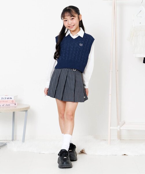 algy（アルジー）の「ハートalgyロゴルーズソックス（ソックス/靴下・キッズ・オフホワイト/ピンク/サックスブルー/ブラック・24/21）」の8枚目の写真