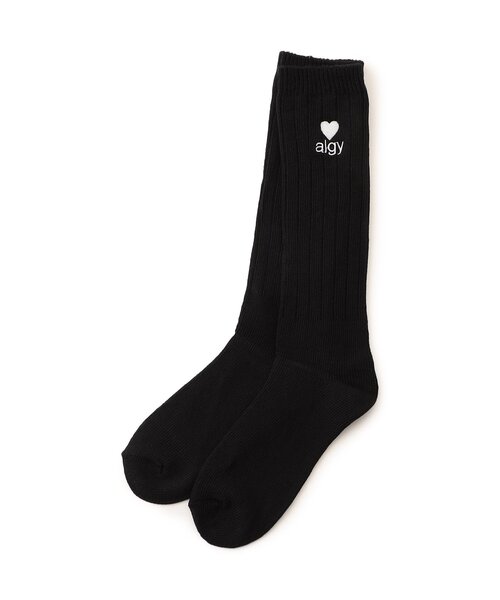 algy（アルジー）の「ハートalgyロゴルーズソックス（ソックス/靴下・キッズ・オフホワイト/ピンク/サックスブルー/ブラック・24/21）」の12枚目の写真