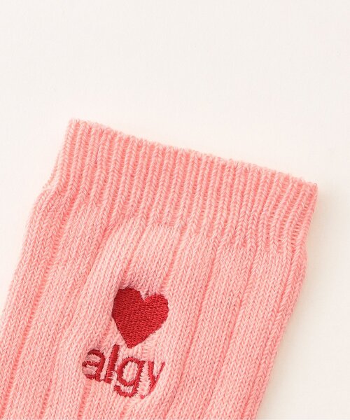 algy（アルジー）の「ハートalgyロゴルーズソックス（ソックス/靴下・キッズ・オフホワイト/ピンク/サックスブルー/ブラック・24/21）」の15枚目の写真