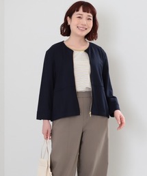 【L～5L 大きいサイズ】モクロディビンテージZIPカーディガン