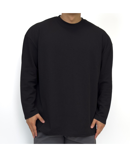 PACIENCIA(パシエンシア)の「AIR-LINE機能性オーバーサイズ長袖(Tシャツ/カットソー・メンズ・ブラック/ホワイト・LARGE/X-LARGE/XX-LARGE)」の1枚目の写真