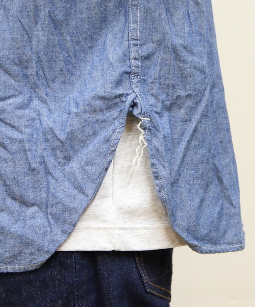 orSlow（オアスロウ）の「orSlow/オアスロウ　リラックスフィット シャンブレー ワークシャツ　RELAX FIT CHAMBRAY WORK SHIRT（シャツ/ブラウス・メンズ・ブルー・2/3）」の7枚目の写真