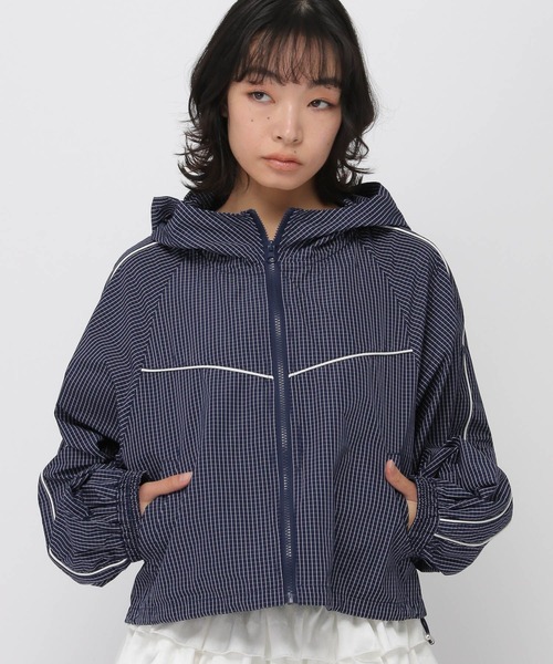 3.3 Field Trip (3.3フィールドトリップ)の「3.3 Field Trip/ナイロンジップフードブルゾン(ブルゾン・レディース・ホワイト/ネイビー・FREE)」の2枚目の写真