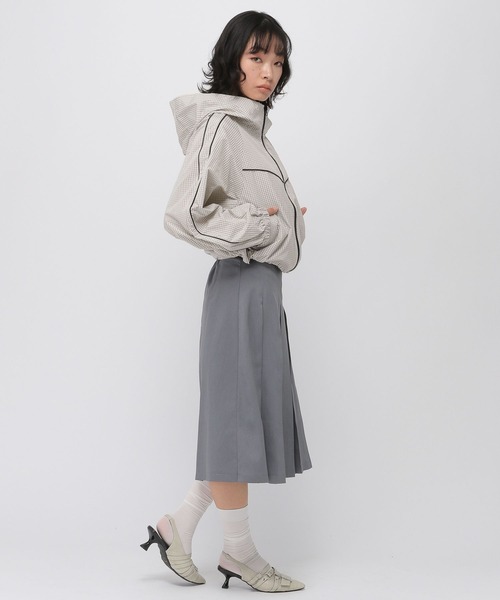 3.3 Field Trip (3.3フィールドトリップ)の「3.3 Field Trip/ナイロンジップフードブルゾン(ブルゾン・レディース・ホワイト/ネイビー・FREE)」の4枚目の写真