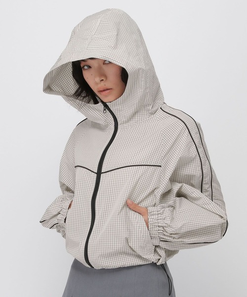 3.3 Field Trip (3.3フィールドトリップ)の「3.3 Field Trip/ナイロンジップフードブルゾン(ブルゾン・レディース・ホワイト/ネイビー・FREE)」の7枚目の写真