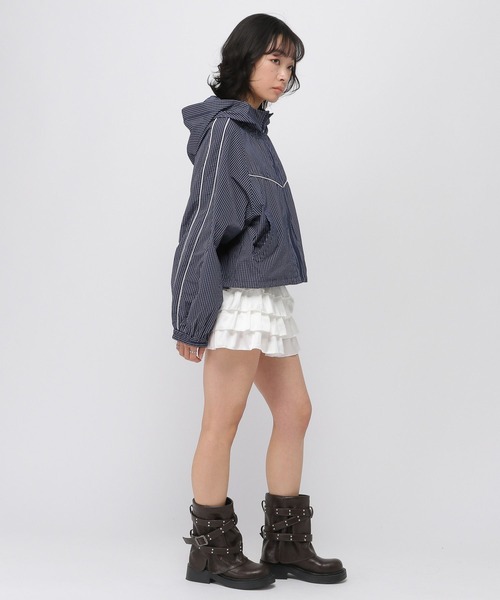 3.3 Field Trip (3.3フィールドトリップ)の「3.3 Field Trip/ナイロンジップフードブルゾン(ブルゾン・レディース・ホワイト/ネイビー・FREE)」の10枚目の写真