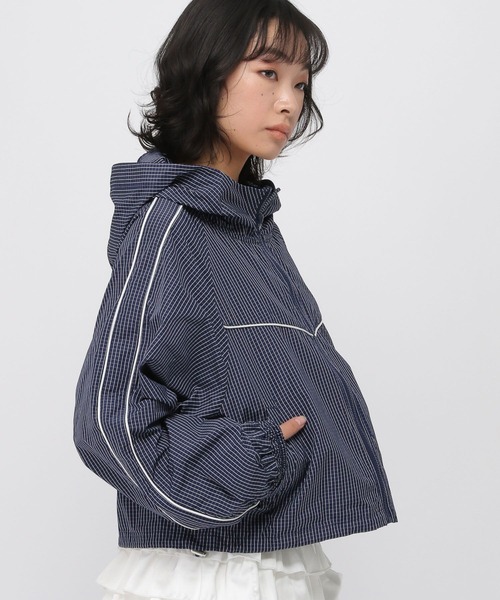 3.3 Field Trip (3.3フィールドトリップ)の「3.3 Field Trip/ナイロンジップフードブルゾン(ブルゾン・レディース・ホワイト/ネイビー・FREE)」の12枚目の写真