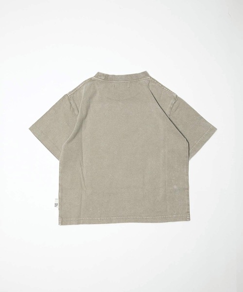 MAKE YOUR DAY（メイクユアデイ）の「製品染めひまわり半袖Tシャツ■80～140cm（Tシャツ/カットソー・キッズ・ベージュ/チャコールグレー・90/100/110/120/130/140/80）」の5枚目の写真