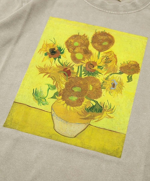 MAKE YOUR DAY（メイクユアデイ）の「製品染めひまわり半袖Tシャツ■80～140cm（Tシャツ/カットソー・キッズ・ベージュ/チャコールグレー・90/100/110/120/130/140/80）」の7枚目の写真