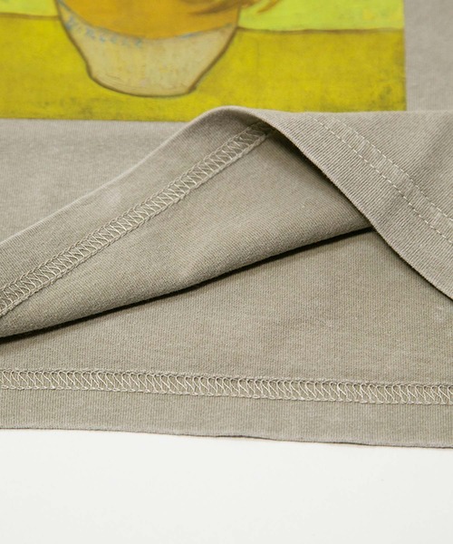 MAKE YOUR DAY（メイクユアデイ）の「製品染めひまわり半袖Tシャツ■80～140cm（Tシャツ/カットソー・キッズ・ベージュ/チャコールグレー・90/100/110/120/130/140/80）」の10枚目の写真