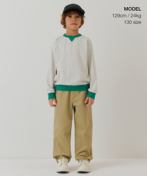 MUSINSA STANDARD KIDS（ムシンサスタンダードキッズ）の「レギュラーフィットバンディングチノパンツ[ベージュ]（その他パンツ・レディース・その他・100/110/120/130/140/150/160）」の2枚目の写真
