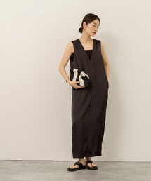 MAQWEL（マクウェル）の「【MAQWEL/マクウェル】ウォッシャブルサテンワンピース（ワンピース）」