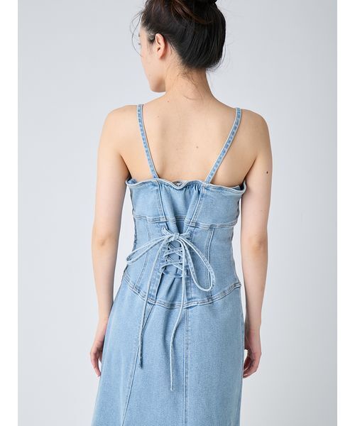 LILY BROWN（リリーブラウン）の「デニムキャミワンピース（ワンピース・レディース・ブルー/ライトブルー/カーキ・0/1）」の11枚目の写真