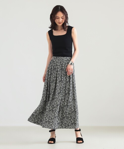 Demi-Luxe BEAMS(デミルクス ビームス)の「【8/6値下げ】プチフラワー プリント スカート(スカート・レディース・イエロー/ブラック・36/38)」の4枚目の写真