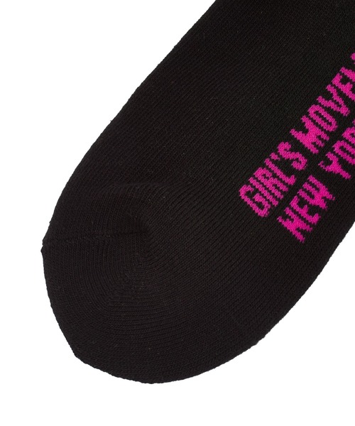 X-girl(エックスガール)の「HEAVY BLOCK LOGO RIBBED SOCKS(ソックス/靴下・レディース・ブラック/ホワイト・ONE SIZE)」の9枚目の写真