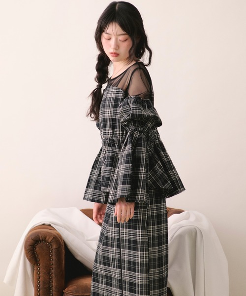 loin nuit(ロワンニュイ)の「sheer docking puff tops / シアードッキングパフトップス(シャツ/ブラウス・レディース・ブラック/グレー/アイボリー/チャコールグレー・FREE)」の21枚目の写真