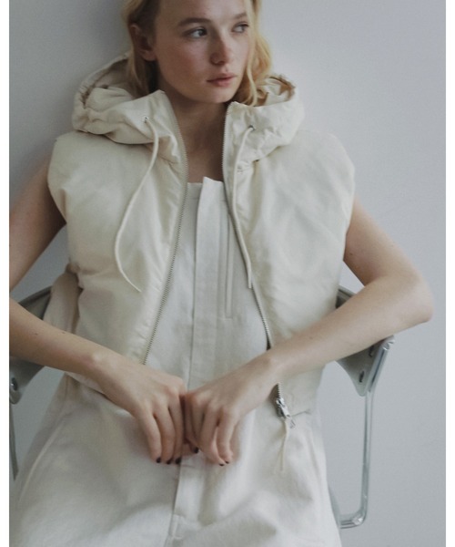 anuke（アンヌーク）の「Cotton Wide Salopette（サロペット/オーバーオール・レディース・ブラウン/アイボリー・38inch/36inch）」の20枚目の写真