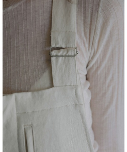 anuke（アンヌーク）の「Cotton Wide Salopette（サロペット/オーバーオール・レディース・ブラウン/アイボリー・38inch/36inch）」の14枚目の写真