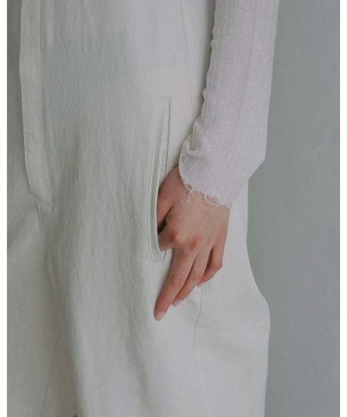 anuke（アンヌーク）の「Cotton Wide Salopette（サロペット/オーバーオール・レディース・ブラウン/アイボリー・38inch/36inch）」の15枚目の写真