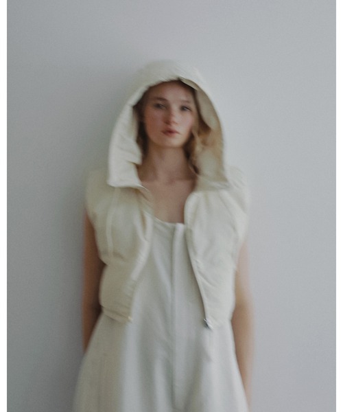 anuke（アンヌーク）の「Cotton Wide Salopette（サロペット/オーバーオール・レディース・ブラウン/アイボリー・38inch/36inch）」の8枚目の写真