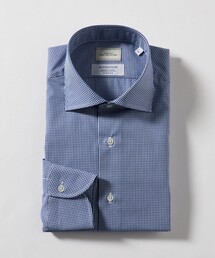 green label relaxing | MADE BY HITOYOSHI ギンガムチェック ワイドカラー ドレスシャツ(ビジネスシャツ)