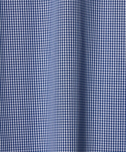 green label relaxing（グリーンレーベルリラクシング）の「MADE BY HITOYOSHI ギンガムチェック ワイドカラー ドレスシャツ（ビジネスシャツ・メンズ・ネイビー・42cm/41cm/40cm/43cm/39cm/38cm/37cm）」の6枚目の写真