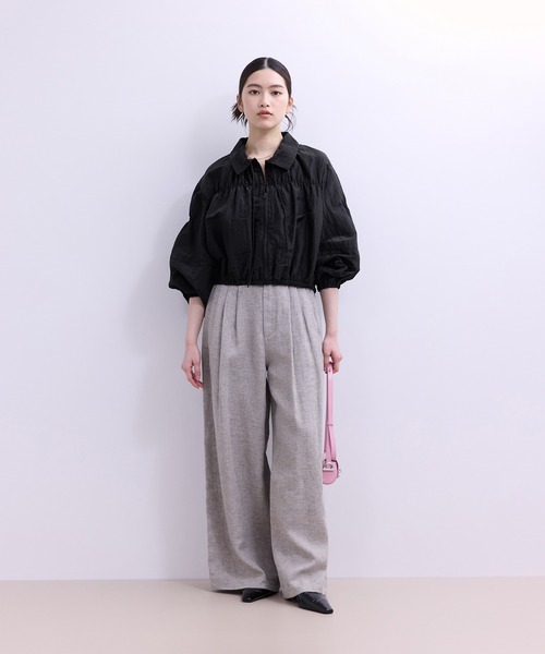 ADAM ET ROPE'(アダムエロペ)の「【WEB限定】ドロストネックギャザーブルゾン(シャツ/ブラウス・レディース・ブラック/サックスブルー/ホワイト系その他5・FREE)」の7枚目の写真