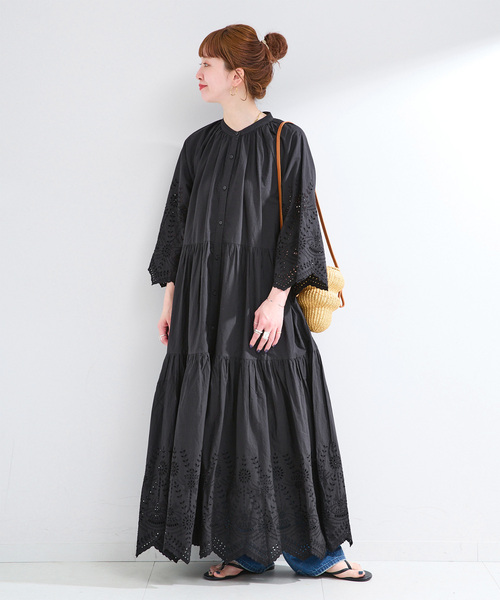 WEB限定】手洗い可 / 別注 / FANAKA / アイレットスカラップワンピ