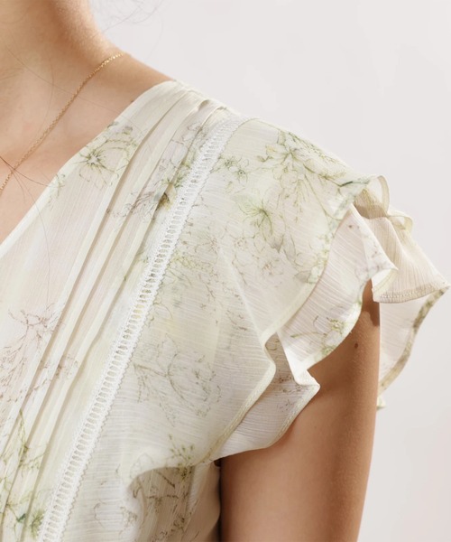 JUSGLITTY（ジャスグリッティー）の「ブーケプリントワンピース（ワンピース・レディース・ライトイエロー/ネイビー・0/1/2）」の21枚目の写真