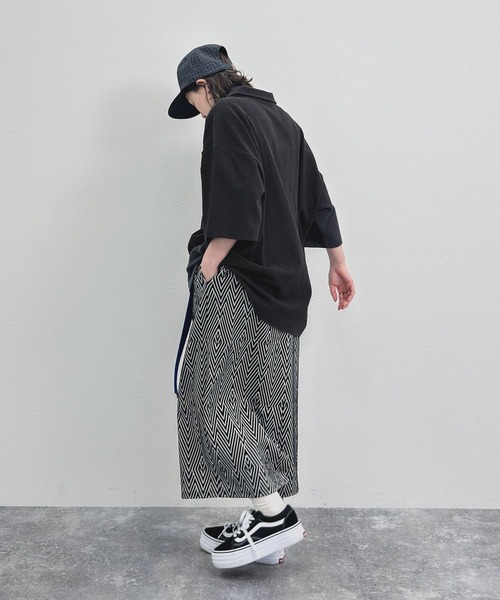 niko and...（ニコアンド）の「[MODE NORM CORE] ジグザグナローマキシスカート（スカート・レディース・モカ/アイボリー/ブラック・LARGE/MEDIUM）」の8枚目の写真