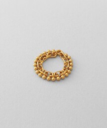 シルバー ダブルチェーンリング ケーブル・ボールチェーン GP