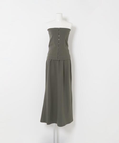 LAATO(ラート)の「flare long skirt set(スカート・レディース・ブラウン/ダークグレー/ベージュ・FREE)」の12枚目の写真