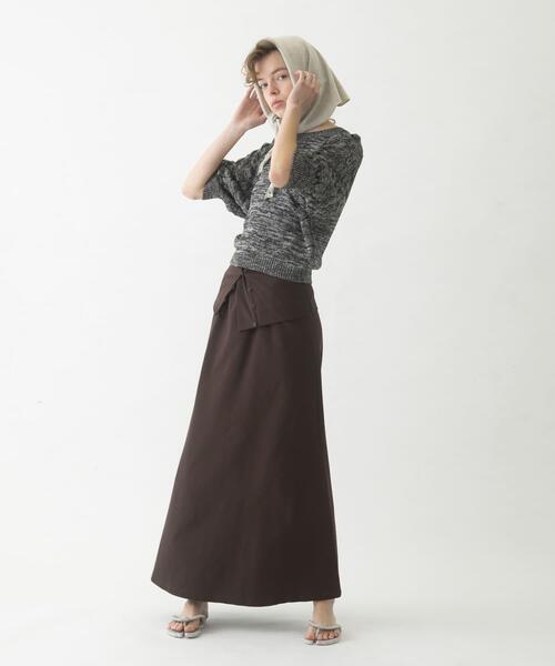 LAATO(ラート)の「flare long skirt set(スカート・レディース・ブラウン/ダークグレー/ベージュ・FREE)」の19枚目の写真