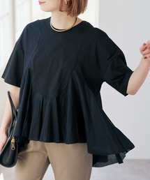 Spick & Span | AAYUSHI / アユーシ ペプラムラッフルTシャツ(Tシャツ/カットソー)