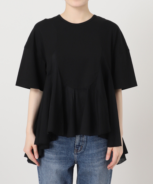 Spick & Span(スピックアンドスパン)の「AAYUSHI / アユーシ ペプラムラッフルTシャツ(Tシャツ/カットソー・レディース・ホワイト/ブラック・FREE)」の17枚目の写真