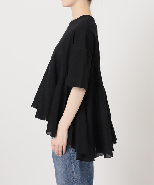 Spick & Span(スピックアンドスパン)の「AAYUSHI / アユーシ ペプラムラッフルTシャツ(Tシャツ/カットソー・レディース・ホワイト/ブラック・FREE)」の18枚目の写真