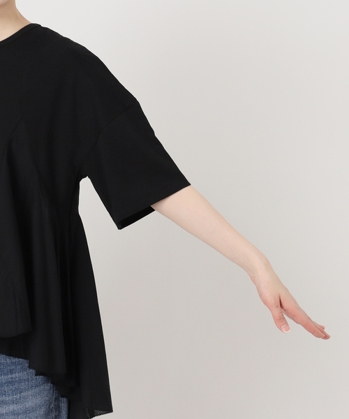 Spick & Span(スピックアンドスパン)の「AAYUSHI / アユーシ ペプラムラッフルTシャツ(Tシャツ/カットソー・レディース・ホワイト/ブラック・FREE)」の21枚目の写真