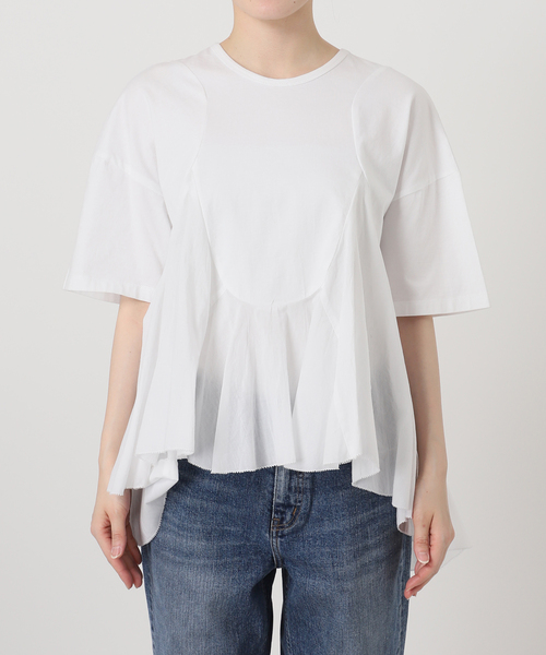 AAYUSHI / アユーシ ペプラムラッフルTシャツ（Tシャツ/カットソー