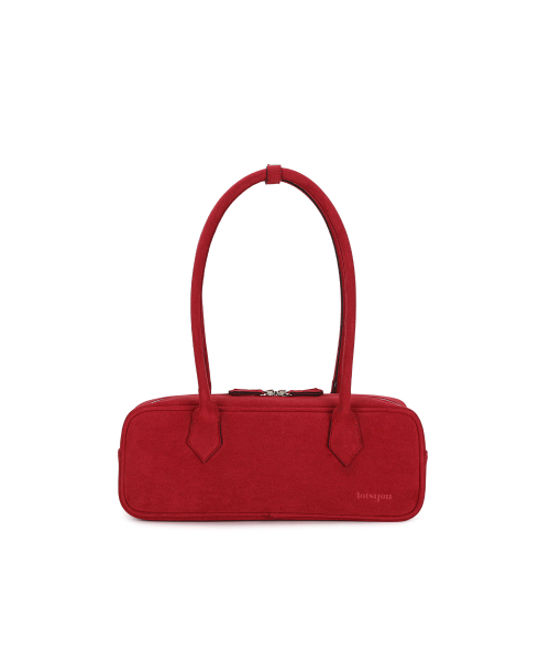 lotsyou_Alina Suede Shoulder Bag Red