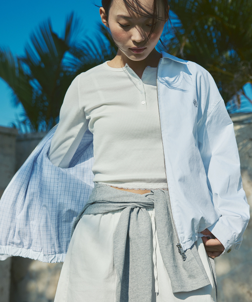 AFTERHOURS(アフターアワーズ)の「WASHED COTTON BLOUSON (WHITE)(ブルゾン・レディース・ホワイト・FREE)」の3枚目の写真