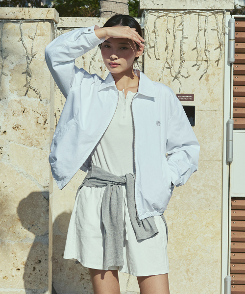 AFTERHOURS(アフターアワーズ)の「WASHED COTTON BLOUSON (WHITE)(ブルゾン・レディース・ホワイト・FREE)」の5枚目の写真