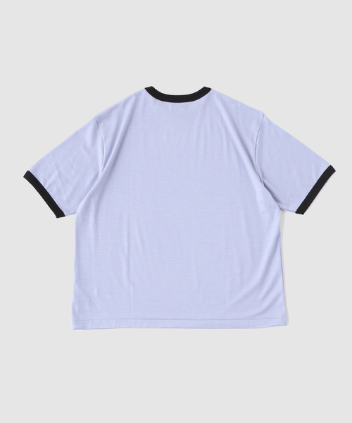 Ets.MATERIAUX（マテリオ）の「ETS.MATERIAUX(マテリオ) wool ringer Tシャツ（Tシャツ/カットソー・メンズ・ブラック/ラベンダー・MEDIUM/LARGE）」の3枚目の写真