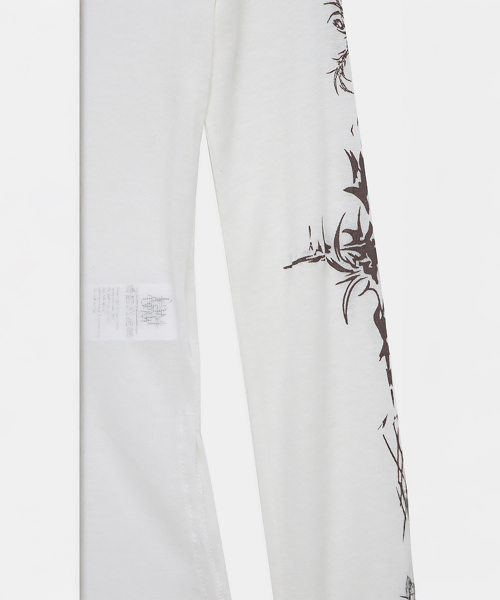 ETRE AU SOMMET(エトレオソメ)の「Rib Collar tattoo Long Sleeve Top (White)(Tシャツ/カットソー・レディース・ホワイト・FREE)」の7枚目の写真