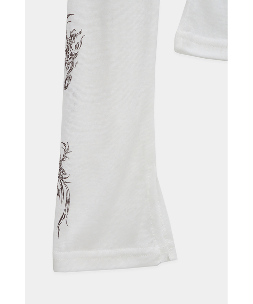 ETRE AU SOMMET(エトレオソメ)の「Rib Collar tattoo Long Sleeve Top (White)(Tシャツ/カットソー・レディース・ホワイト・FREE)」の9枚目の写真