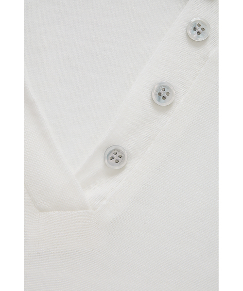 ETRE AU SOMMET(エトレオソメ)の「Rib Collar tattoo Long Sleeve Top (White)(Tシャツ/カットソー・レディース・ホワイト・FREE)」の2枚目の写真