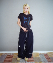 SEW-B（ソービー）の「ワットソー セミクロップ半袖Tシャツ [ネイビー]（Tシャツ/カットソー）」