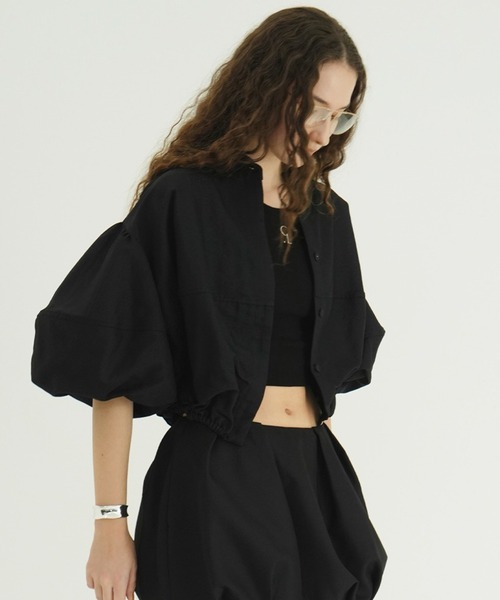 CLANE（クラネ）の「DAD SHORT BALLOON BLOUSON（ブルゾン・レディース・アイボリー・1/2）」の9枚目の写真